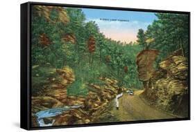 Great Smoky Mts. Nat'l Park, Tn - Scenic Loop Highway View, c.1944-Lantern Press-Framed Stretched Canvas