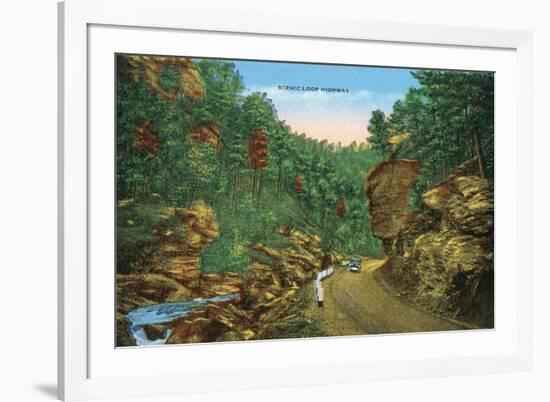 Great Smoky Mts. Nat'l Park, Tn - Scenic Loop Highway View, c.1944-Lantern Press-Framed Art Print