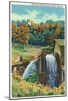 Great Smoky Mts. Nat'l Park, Tn - View of an Old Water-Wheel During Indian Summer, c.1940-Lantern Press-Mounted Art Print