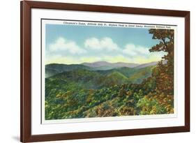 Great Smoky Mts. Nat'l Park, Tn - View of Clingman's Dome in the Autumn, c.1940-Lantern Press-Framed Premium Giclee Print