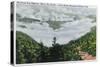 Great Smoky Mts. Nat'l Park, Tn - View of Newfound Gap Highway Above the Clouds, c.1938-Lantern Press-Stretched Canvas