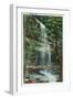 Great Smoky Mts. Nat'l Park, Tn - View of Rainbow Falls, c.1940-Lantern Press-Framed Art Print