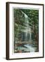 Great Smoky Mts. Nat'l Park, Tn - View of Rainbow Falls, c.1940-Lantern Press-Framed Art Print