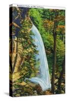 Great Smoky Mts. Nat'l Park, Tn - View of Rainbow Falls on Mt. Le Conte, c.1946-Lantern Press-Stretched Canvas