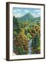 Great Smoky Mts. Nat'l Park, Tn - View of the Chimney Tops, c.1946-Lantern Press-Framed Art Print