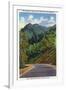 Great Smoky Mts. Nat'l Park, Tn - View of the Chimney Tops from Newfound Gap Highway, c.1941-Lantern Press-Framed Art Print