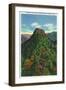 Great Smoky Mts Nat'l Park, TN - View of the Chimney Tops-Lantern Press-Framed Art Print