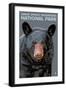 Great Smoky Mts. National Park, TN, Black Bear Up Close-Lantern Press-Framed Art Print