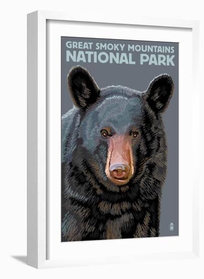 Great Smoky Mts. National Park, TN, Black Bear Up Close-Lantern Press-Framed Art Print