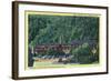 Great Smoky Mts National Park, TN, Exterior View of the New Gatlinburg Inn-Lantern Press-Framed Art Print