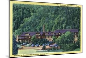 Great Smoky Mts National Park, TN, Exterior View of the New Gatlinburg Inn-Lantern Press-Mounted Art Print