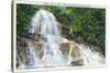 Great Smoky Mts National Park, TN, View of a Hiker Ascending Laurel Falls-Lantern Press-Stretched Canvas