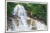 Great Smoky Mts National Park, TN, View of a Hiker Ascending Laurel Falls-Lantern Press-Mounted Art Print