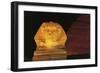 Great Sphinx and Chefren Pyramid Behind at Night-null-Framed Giclee Print