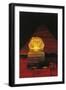 Great Sphinx and Chefren Pyramid Behind at Night-null-Framed Giclee Print