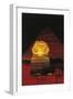 Great Sphinx and Chefren Pyramid Behind at Night-null-Framed Giclee Print