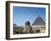 Great Sphinx and Pyramid of Khephren and Menkaure (to left) 4th dynasty, Giza, Egypt-null-Framed Photographic Print