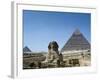 Great Sphinx and Pyramid of Khephren and Menkaure (to left) 4th dynasty, Giza, Egypt-null-Framed Photographic Print