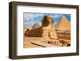 Great Sphinx & Gizeh Pyramids-null-Framed Art Print