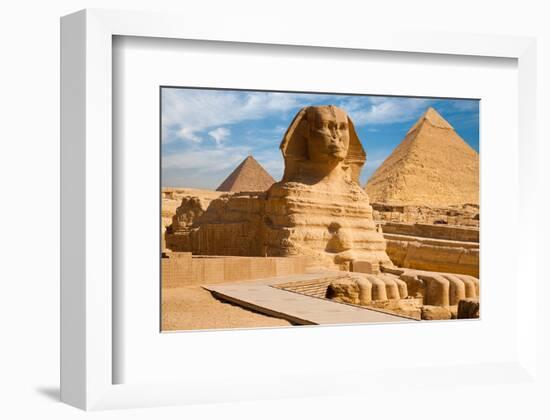 Great Sphinx & Gizeh Pyramids-null-Framed Art Print