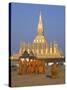 Great Stupa, Monks, Vientiane, Laos-Steve Vidler-Stretched Canvas