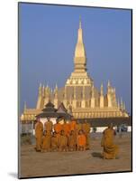 Great Stupa, Monks, Vientiane, Laos-Steve Vidler-Mounted Photographic Print