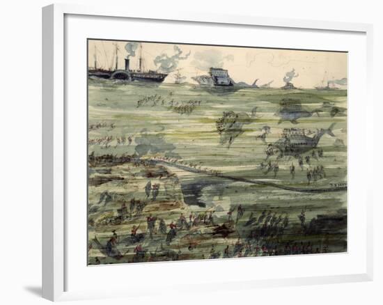 Great Submarine Battle, Late 19th Century-Albert Robida-Framed Giclee Print