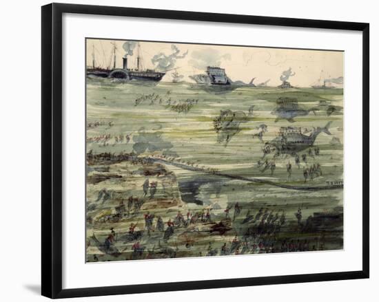 Great Submarine Battle, Late 19th Century-Albert Robida-Framed Giclee Print