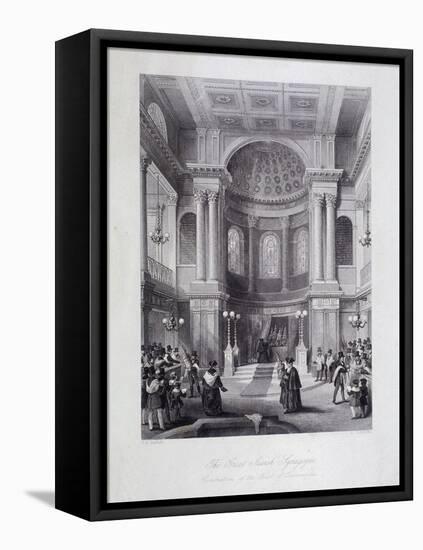 Great Synagogue, Dukes Place, London, C1850-Harlen Melville-Framed Stretched Canvas