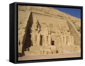 Great Temple of Ramses II, Abu Simbel, UNESCO World Heritage Site, Nubia, Egypt-Harding Robert-Framed Stretched Canvas