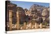 Great Temple, Petra, UNESCO Heritage Site, Jordan.-Nico Tondini-Stretched Canvas