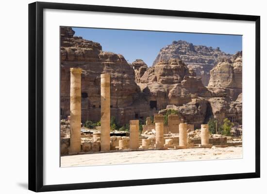 Great Temple, Petra, UNESCO Heritage Site, Jordan.-Nico Tondini-Framed Photographic Print