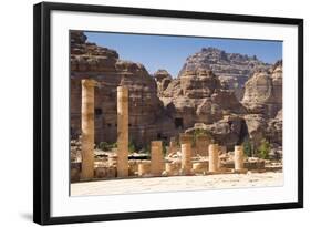 Great Temple, Petra, UNESCO Heritage Site, Jordan.-Nico Tondini-Framed Photographic Print