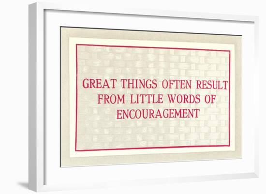 Great Things from Encouragement-null-Framed Art Print