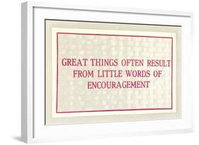 Great Things from Encouragement-null-Framed Art Print