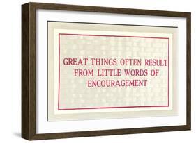 Great Things from Encouragement-null-Framed Art Print