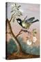 Great tit on a branch of a fruit tree-Barbara Regina Dietzsch-Stretched Canvas