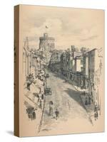 Great Tower of Windsor Castle from Peascod Street, 1902-Thomas Robert Way-Stretched Canvas