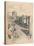 Great Tower of Windsor Castle from Peascod Street, 1902-Thomas Robert Way-Stretched Canvas