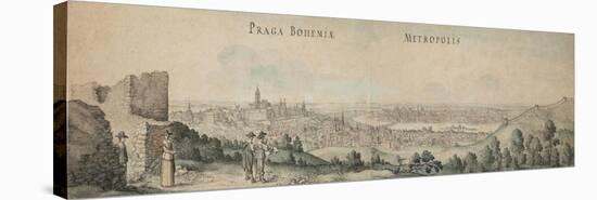 Great View of Prague-Wenceslaus Hollar-Stretched Canvas