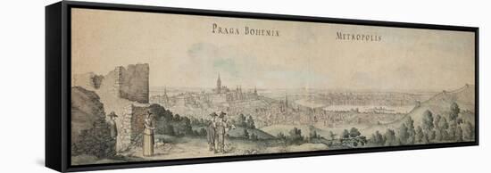 Great View of Prague-Wenceslaus Hollar-Framed Stretched Canvas