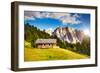 Great View on the Pizes De Cir Ridge, Valley Gardena. National Park Dolomites, South Tyrol. Locatio-Leonid Tit-Framed Premium Photographic Print