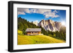 Great View on the Pizes De Cir Ridge, Valley Gardena. National Park Dolomites, South Tyrol. Locatio-Leonid Tit-Framed Premium Photographic Print