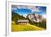 Great View on the Pizes De Cir Ridge, Valley Gardena. National Park Dolomites, South Tyrol. Locatio-Leonid Tit-Framed Photographic Print