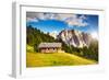 Great View on the Pizes De Cir Ridge, Valley Gardena. National Park Dolomites, South Tyrol. Locatio-Leonid Tit-Framed Photographic Print