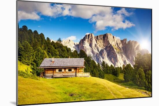 Great View on the Pizes De Cir Ridge, Valley Gardena. National Park Dolomites, South Tyrol. Locatio-Leonid Tit-Mounted Photographic Print