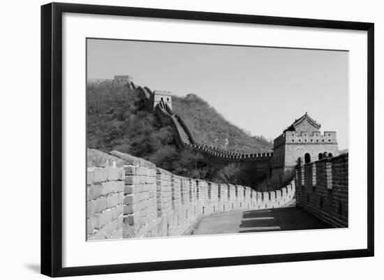 Great Wall in Black and White in Beijing, China-Songquan Deng-Framed Photographic Print