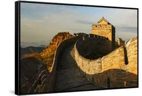 Great Wall of China and Jinshanling Mountains at sunrise, Jinshanling, China-Adam Jones-Framed Stretched Canvas