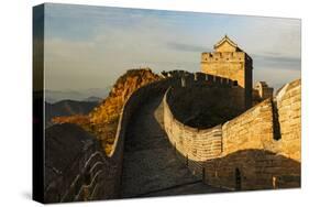 Great Wall of China and Jinshanling Mountains at sunrise, Jinshanling, China-Adam Jones-Stretched Canvas