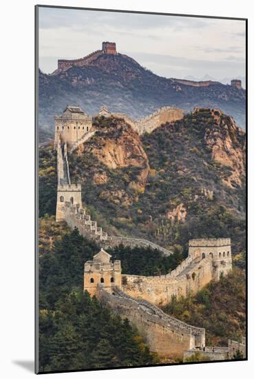 Great Wall of China and Jinshanling Mountains at sunrise, Jinshanling, China-Adam Jones-Mounted Photographic Print